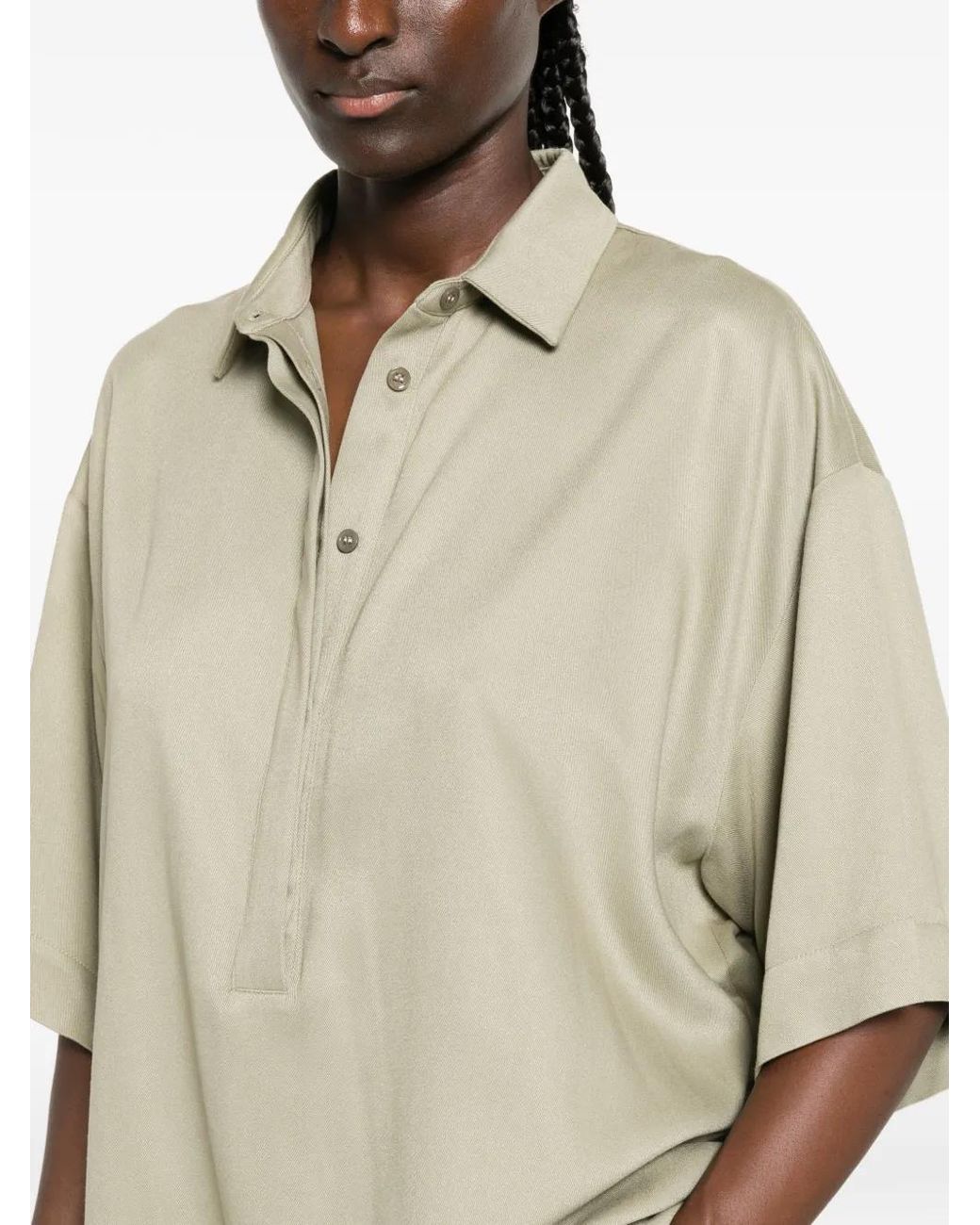 Frankie Shop Natural Polo À Coupe Ample