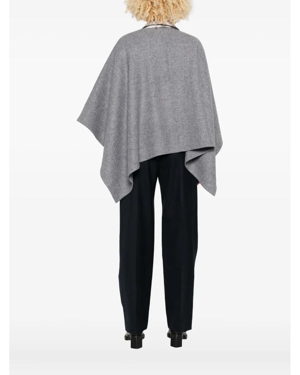 Max Mara Gray Wool Cape