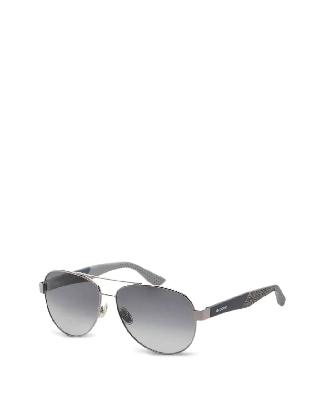 Ferragamo Eyewear White Pilot-Frame Sunglasses for men