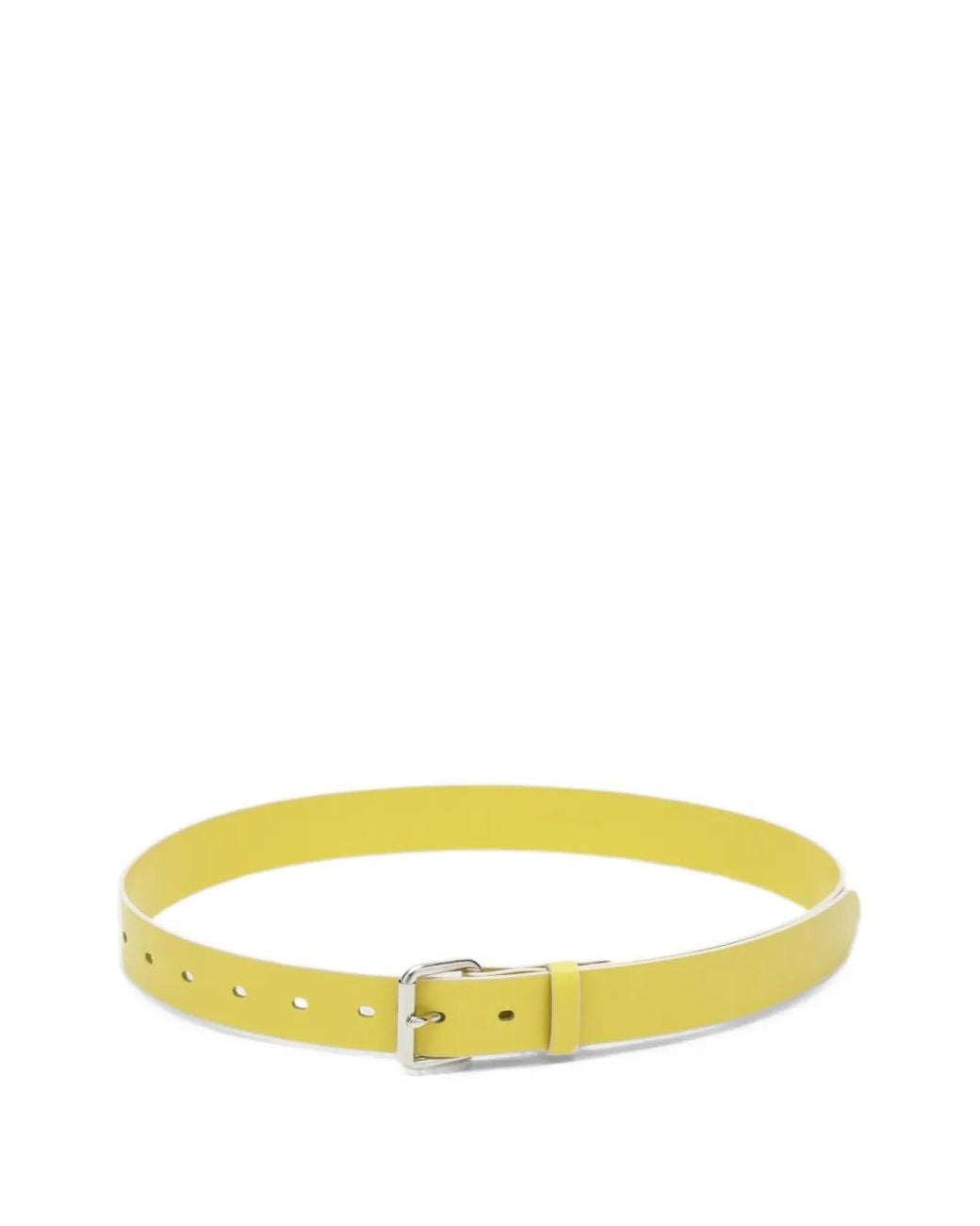 Auralee Yellow Roller-Buckle Belt