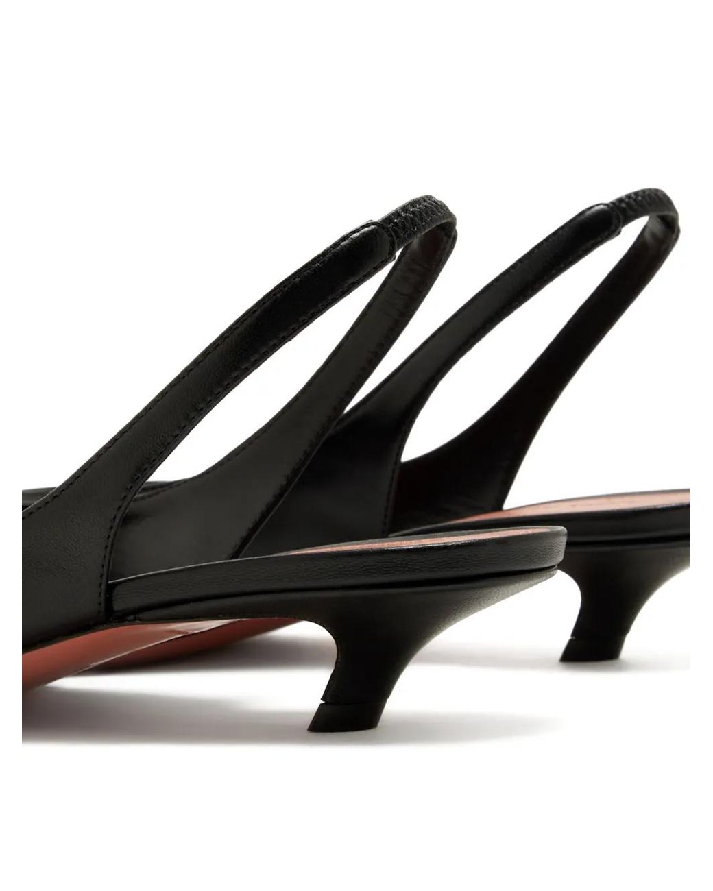 AMINA MUADDI Black Jamie Square-toe Slingback-strap Pumps