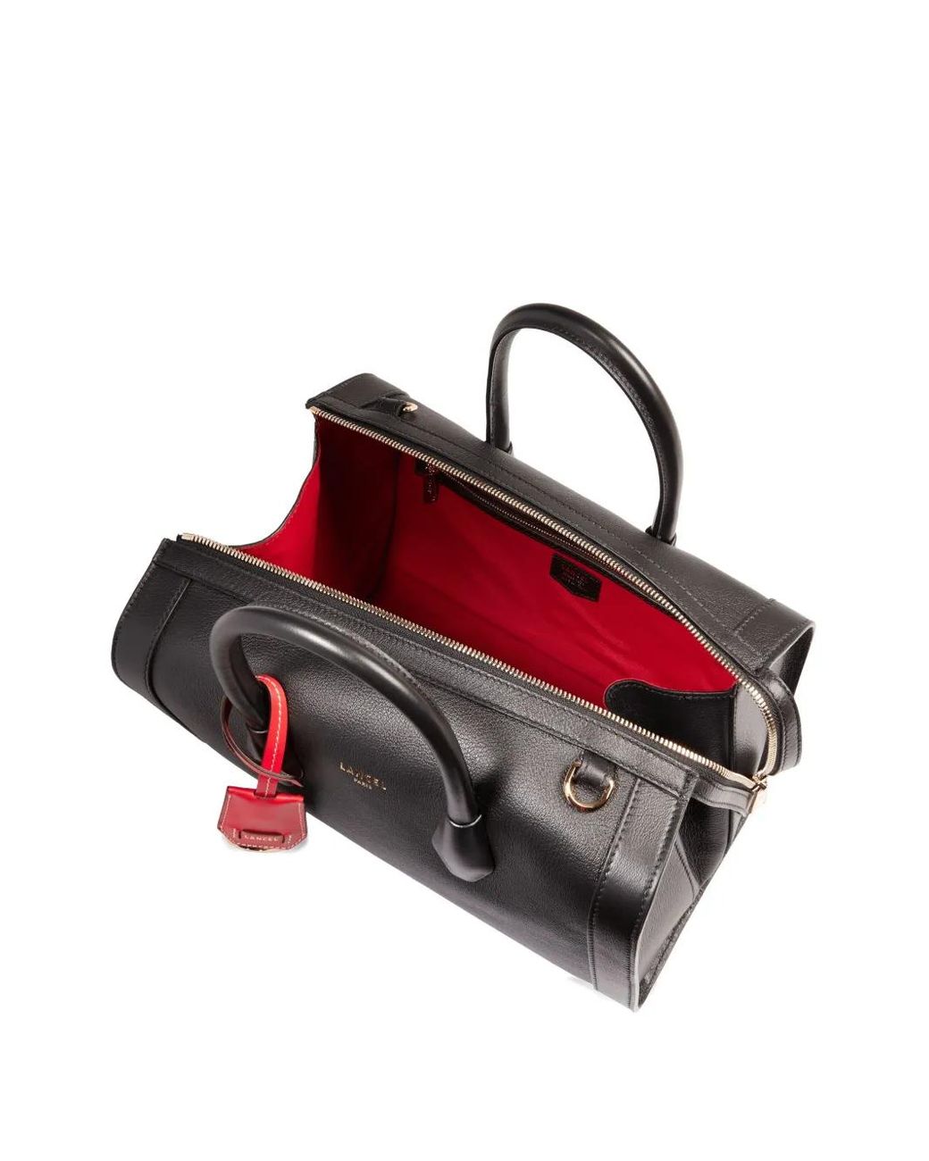 Lancel Black Bcbg Leather Top-Handle Tote Bag
