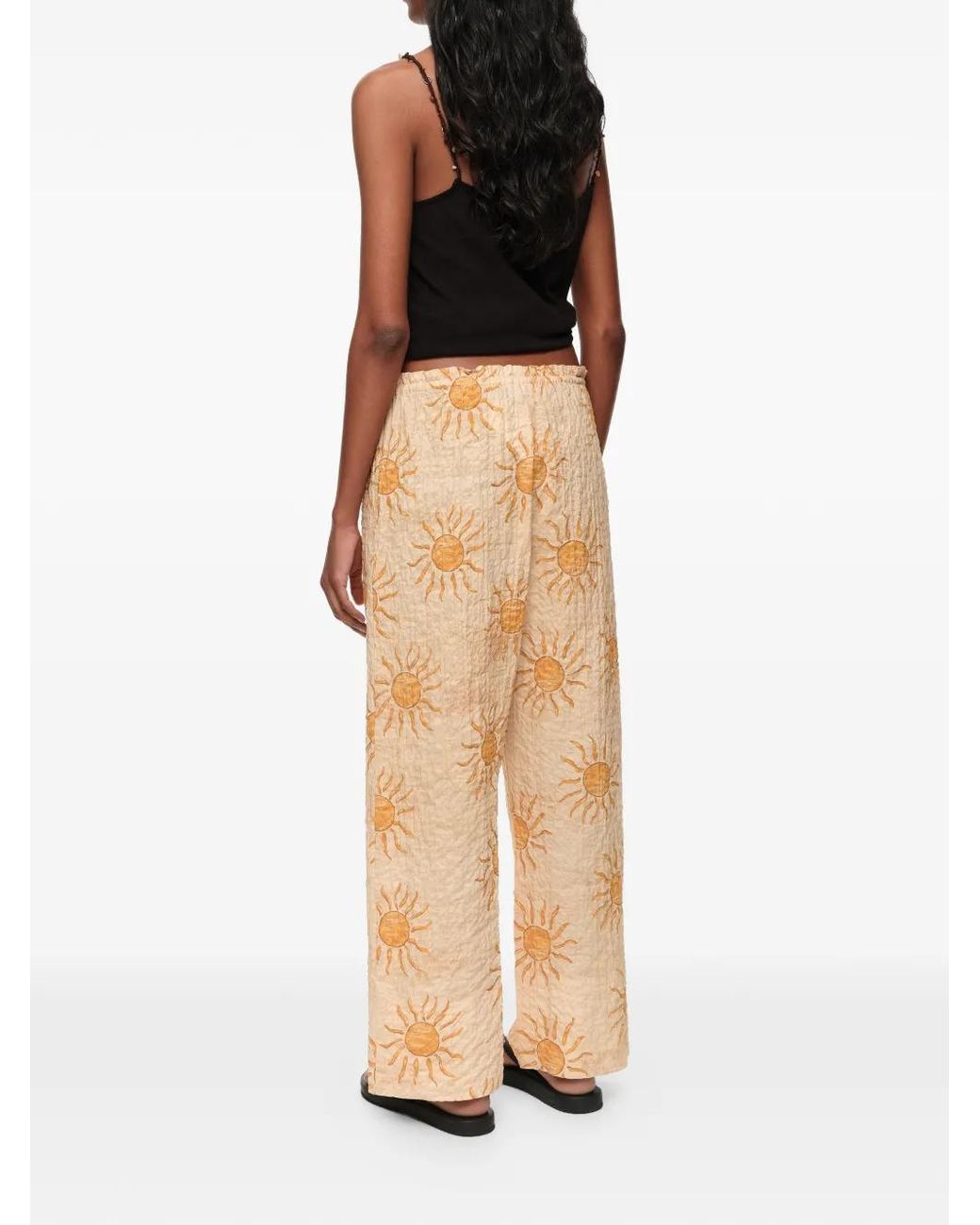 Bimba Y Lola Natural Bimba By The South Textured Cotton Jogger Trousers