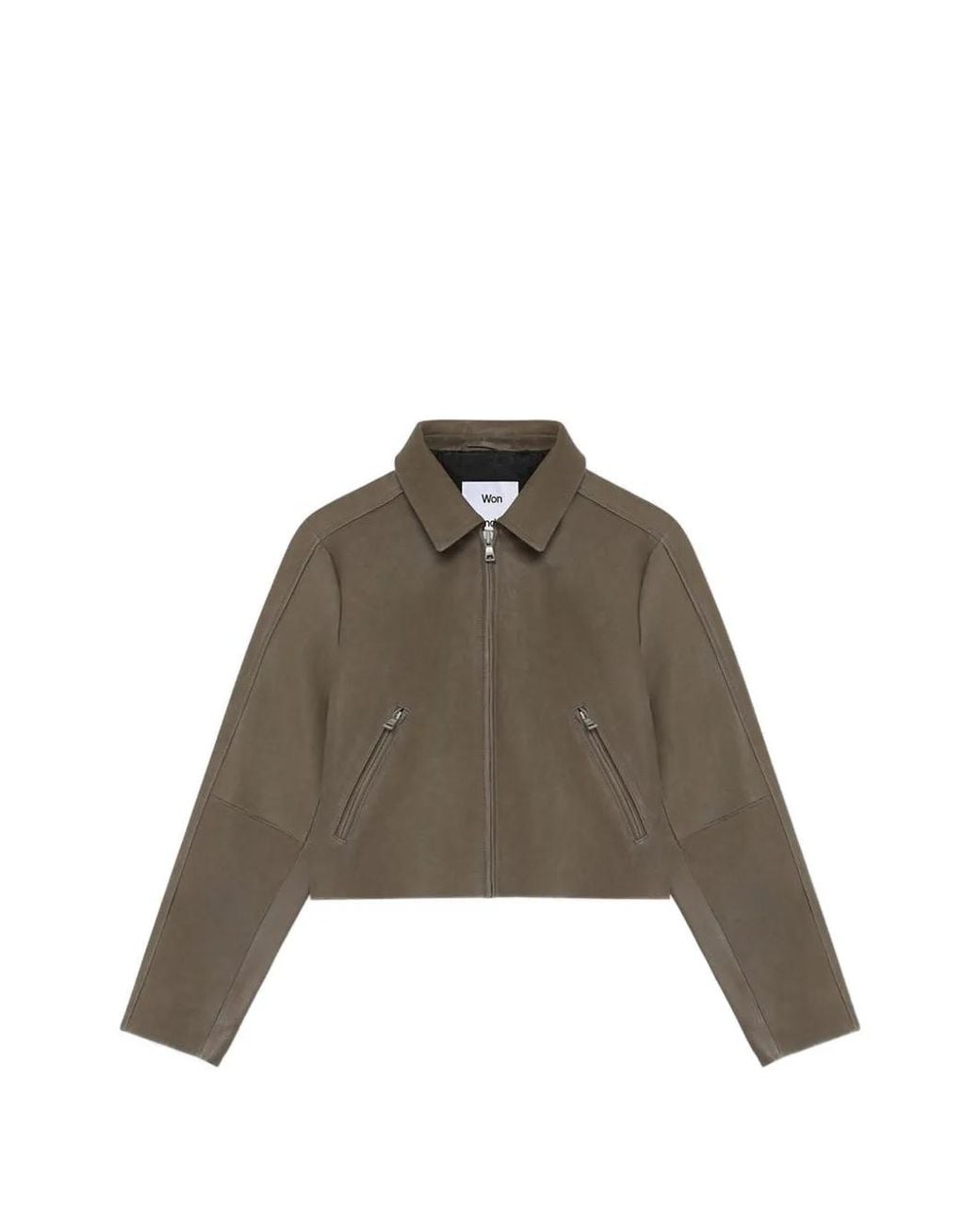 Won Hundred Brown Dalia Panel Leather Jacket