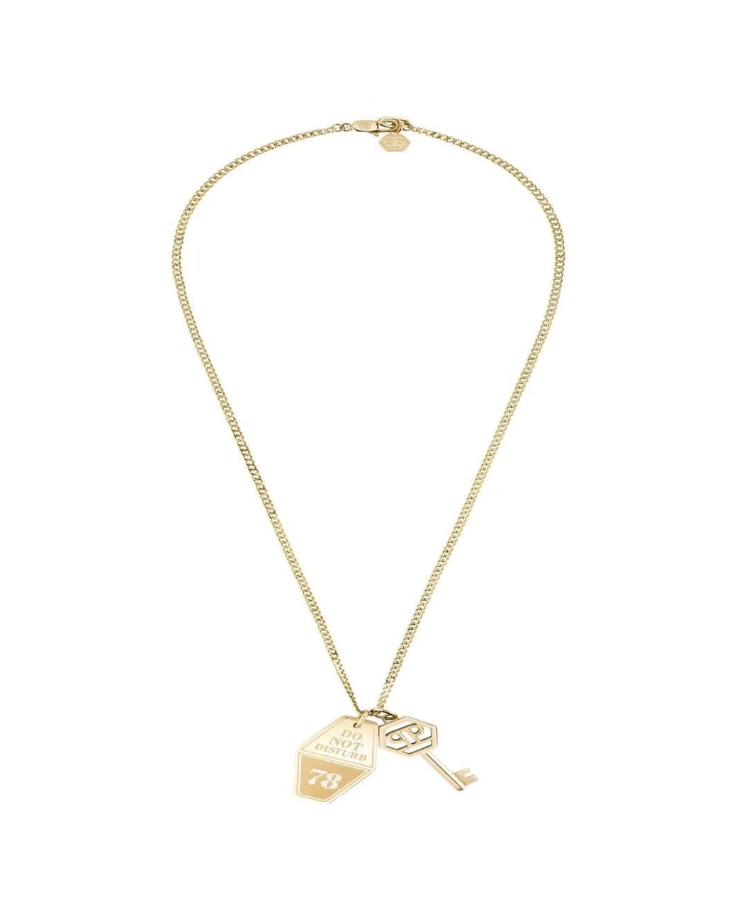 Philipp Plein Natural Plein Hotel Charm Necklace for men