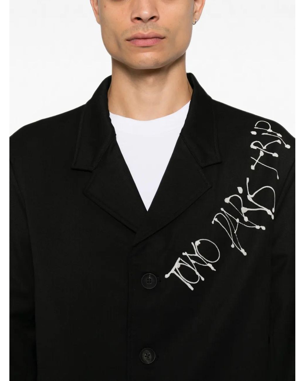 Y-3 Black Chito City Graphic Wool Blazer for men