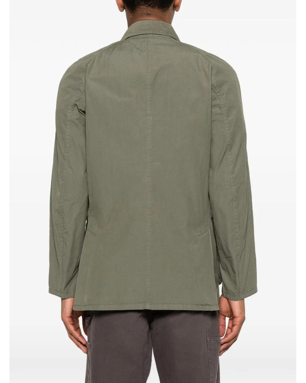 Barbour Green Ashby Buttonned-Pockets Jacket for men