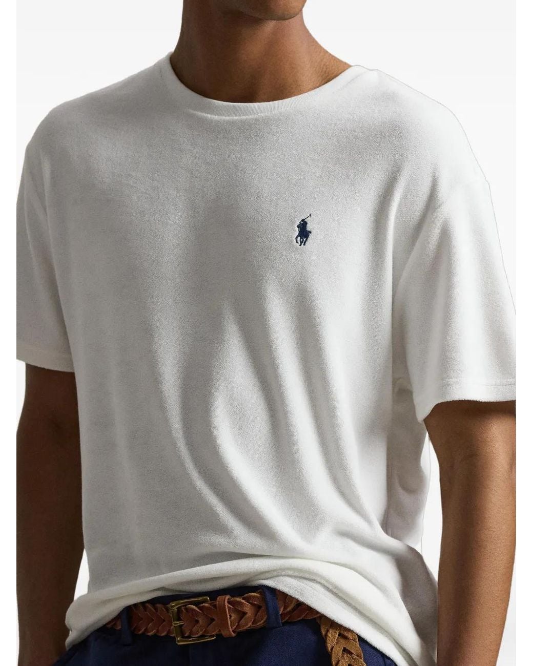Polo Ralph Lauren White Classic Fit Terry T-Shirt for men