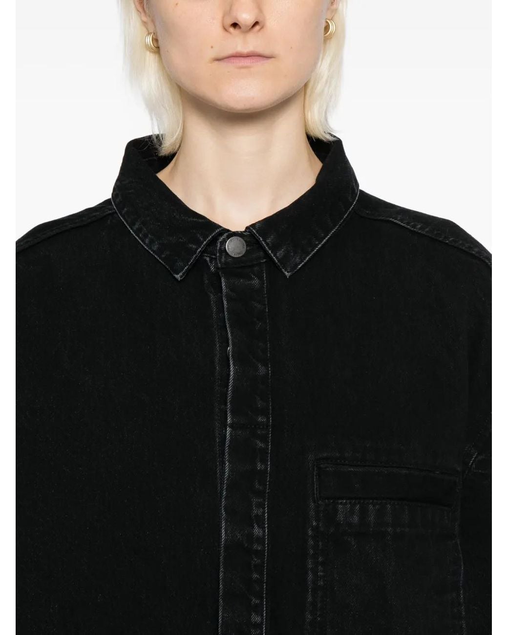Entire studios Black Herculean Denim Jacket