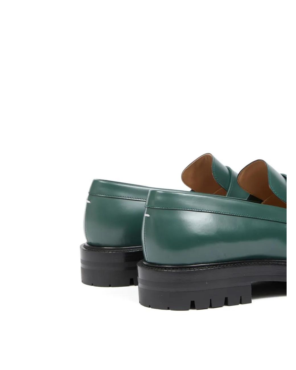 Maison Margiela Green Tabi Loafers for men