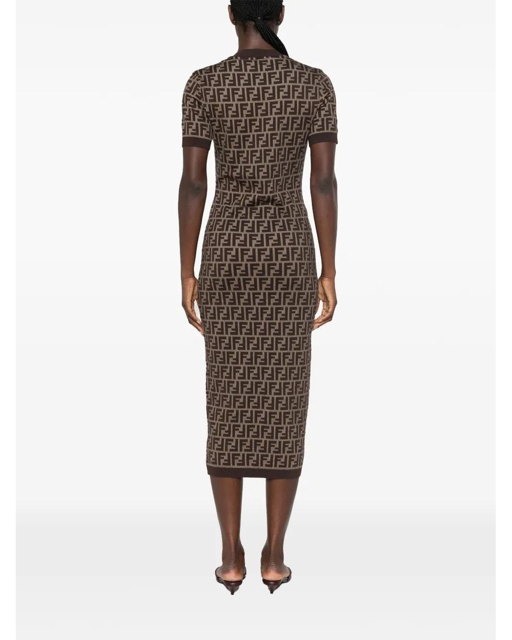 Fendi Natural Midi Dress