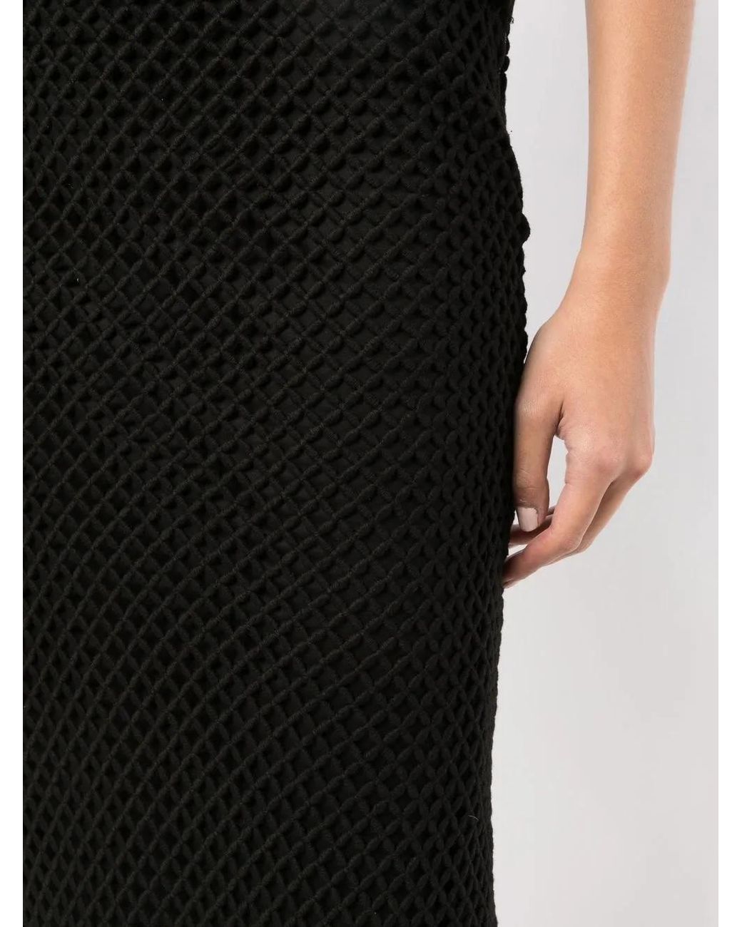 Goen.J Black A-Line Mid-Length Skirt