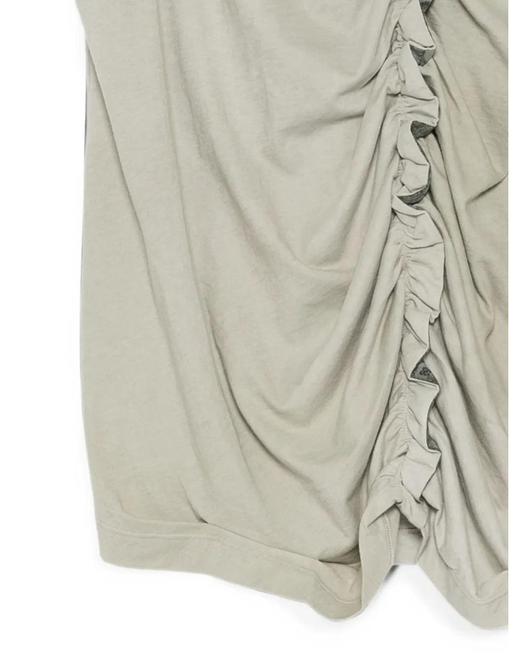Ziggy Chen Gray Ruffled Draped Vest Top