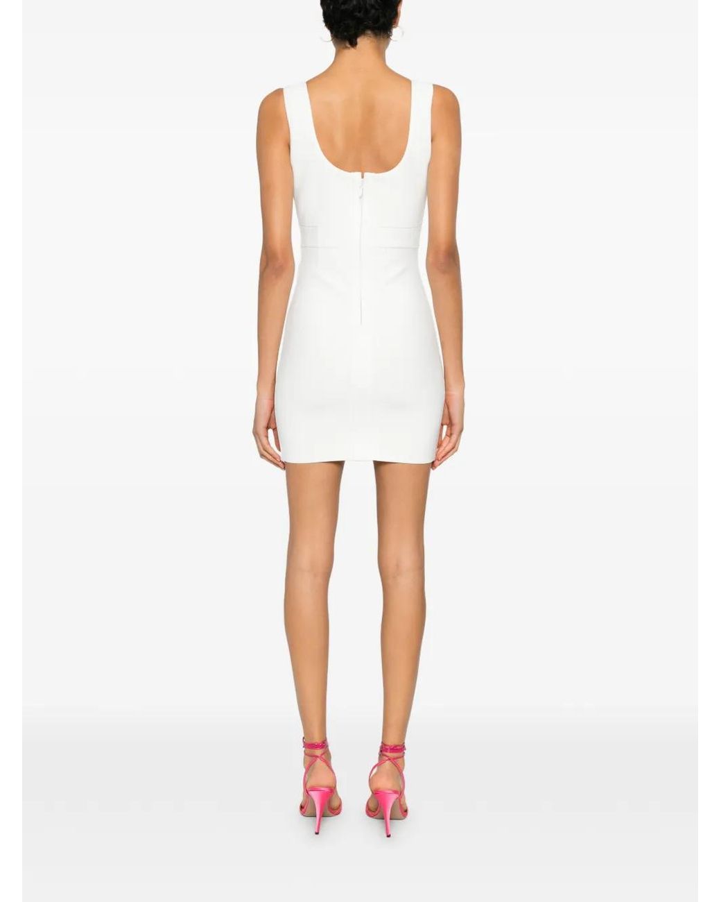 Hervé Léger White Amara Mini Dress