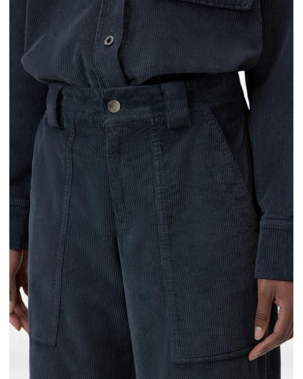 Closed Blue Rhannon Corduroy Straight-Leg Trousers