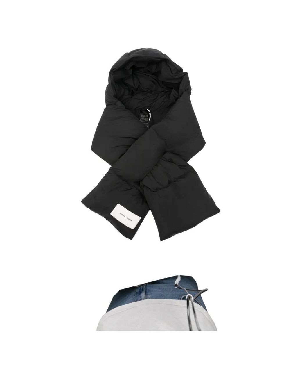 Samsøe & Samsøe White Padded Hooded Scarf
