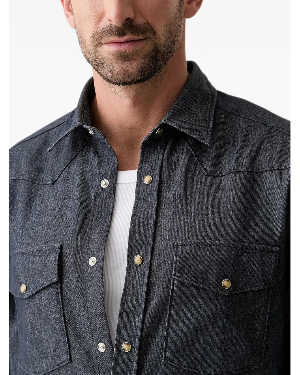 Joop! Gray Denim Western Shirt for men