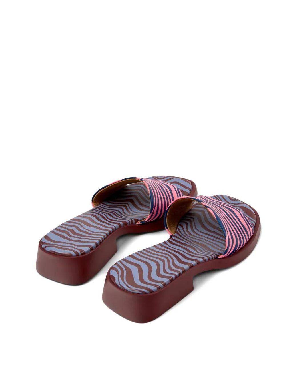 Camper Purple Dana Zebra-Print Sandals