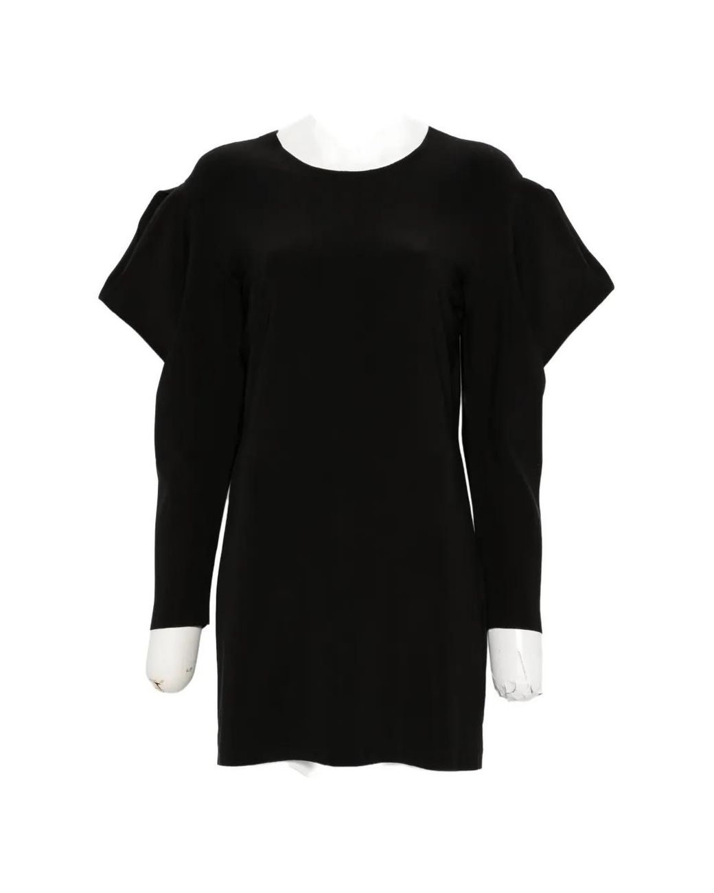 Norma Kamali Black Wing Sleeve Mini Dress
