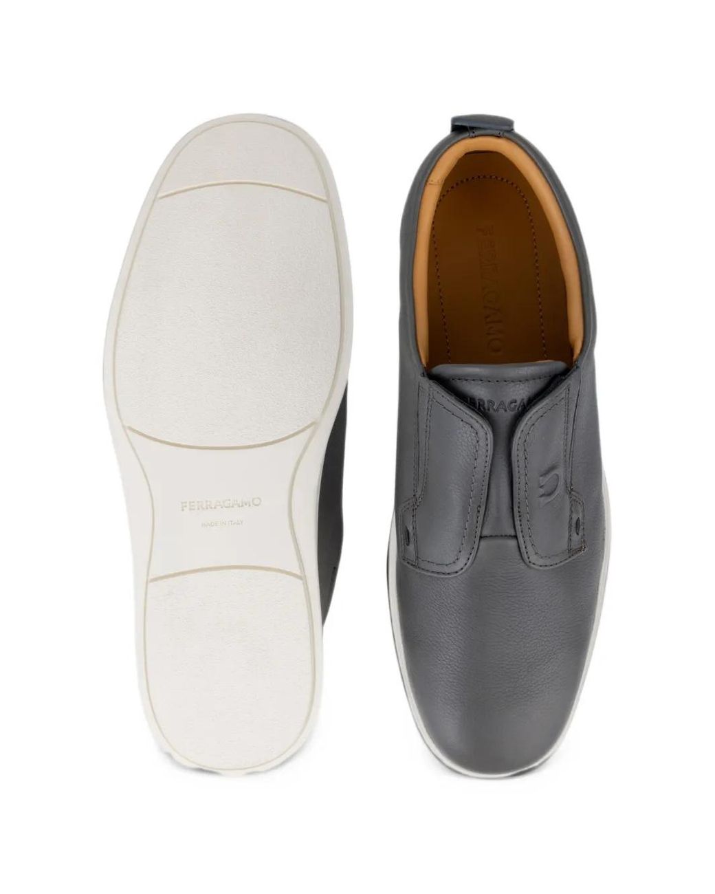 Ferragamo White Derbies Sans Lacets for men
