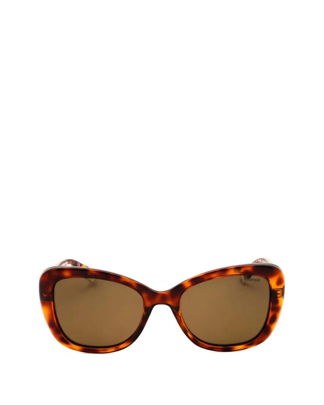 Polaroid Brown Tortoiseshell-Effect Butterfly-Frame Sunglasses