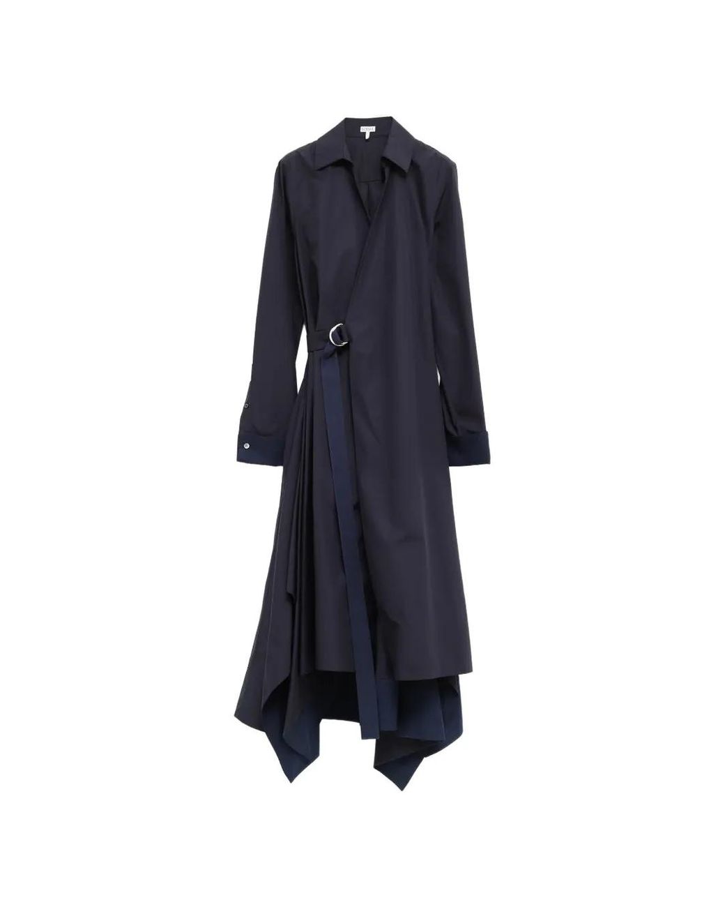 Loewe Blue Layered Belted Midi Dress