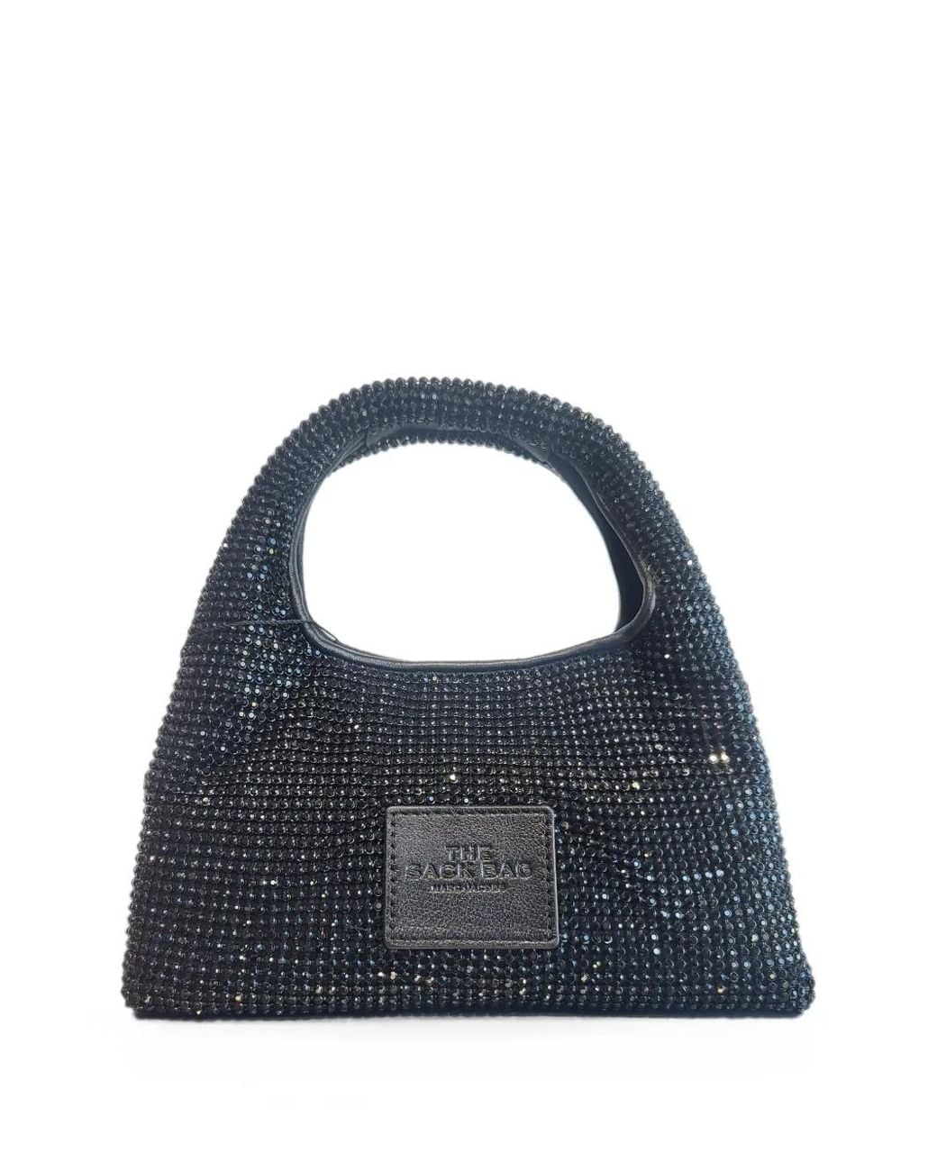 Marc Jacobs Blue The Sack Bag Rhinestone-Embellished Shoulder Bag