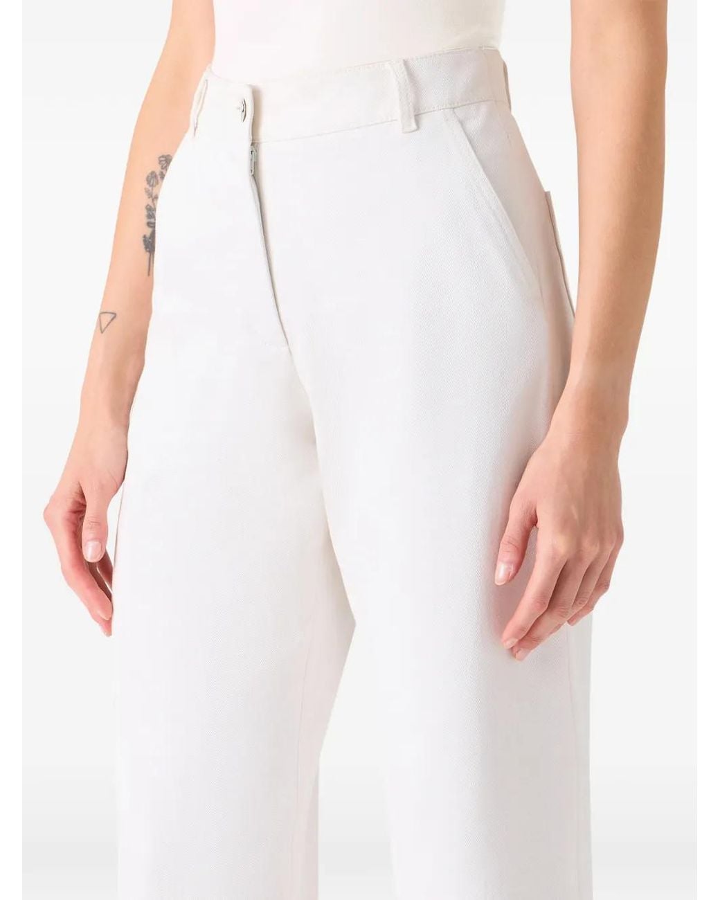 Akris White Jean Finnian À Coupe Ample