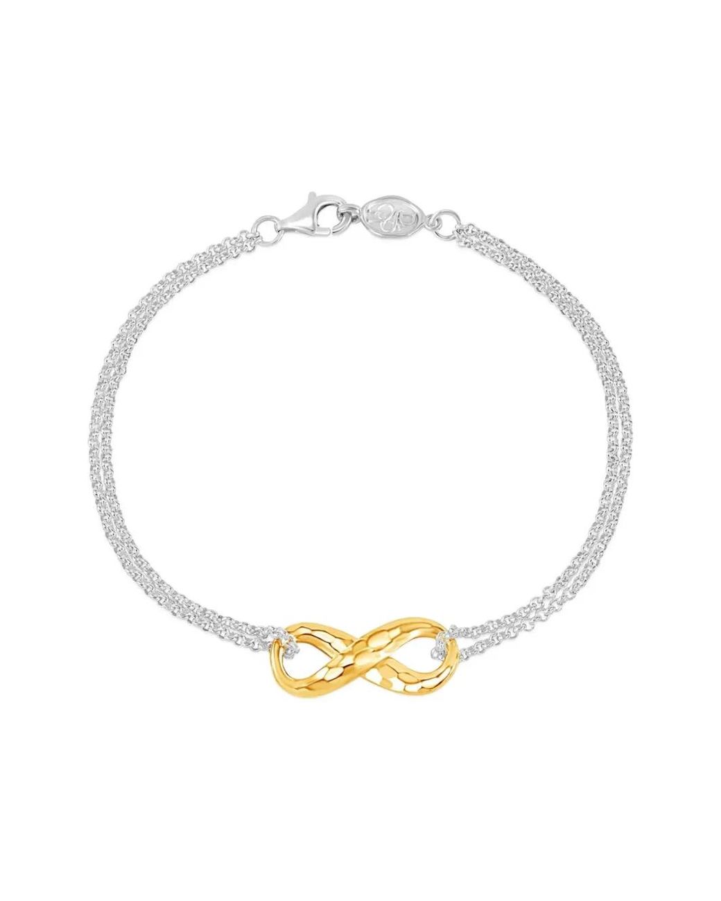 Dower & Hall Metallic Entwined Infinity Two-Tone Bracelet