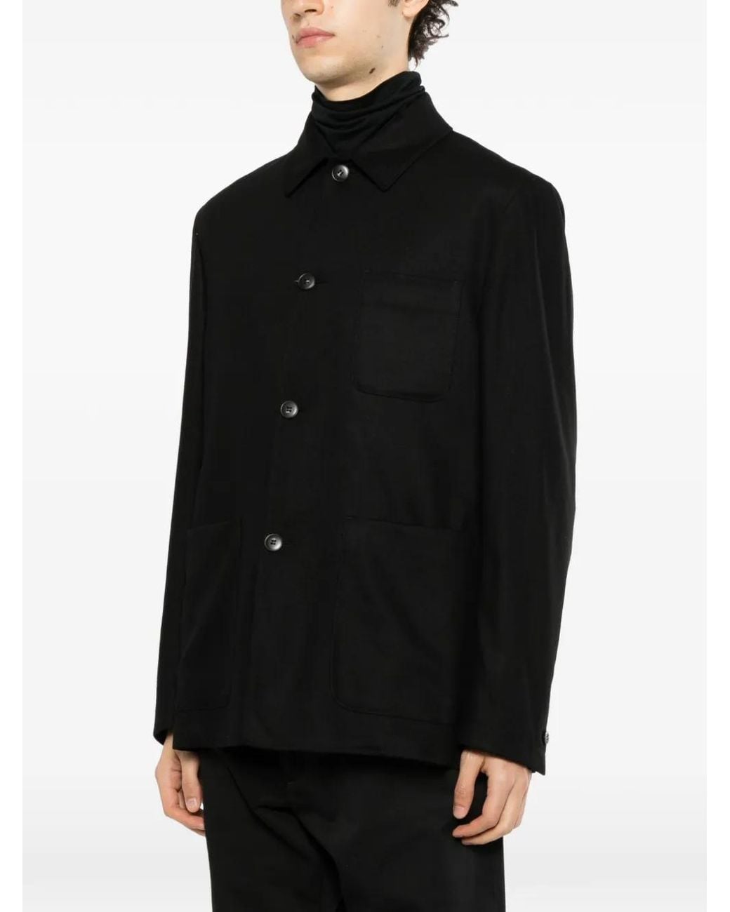 Canali Black Single-Breasted Jacket for men