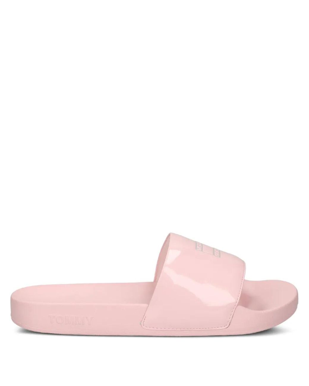 Tommy Hilfiger Pink Logo-Plaque Slides