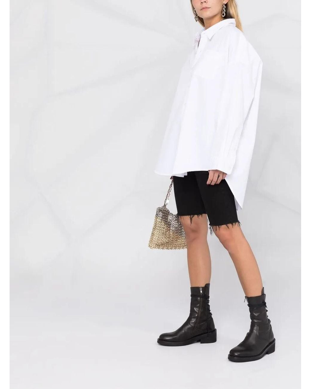 R13 White Patch-Pocket Shirt