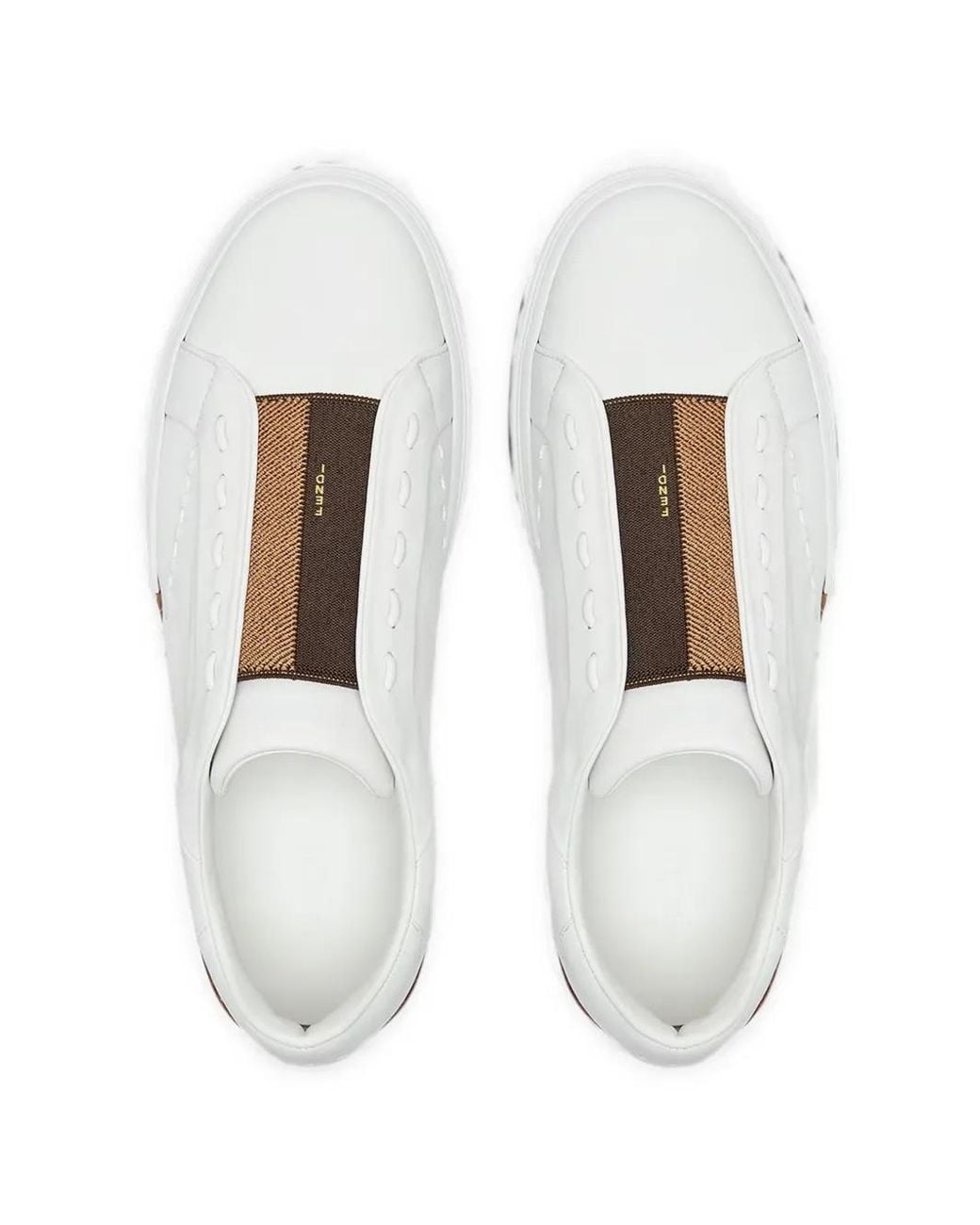 Fendi White City Low-Top Sneakers for men