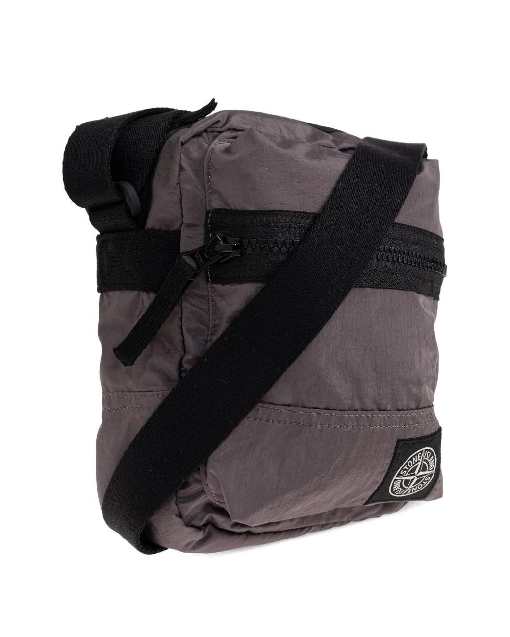 Stone Island Zip Cross Body Bag in Black for Men | Lyst