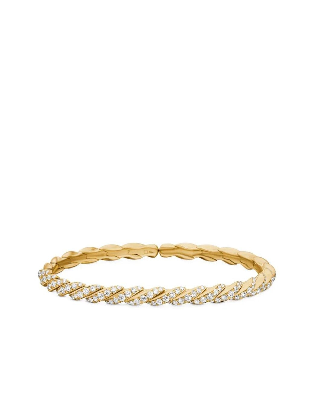 David Yurman White 18Kt Sculpted Cable Flex Bracelet (5Mm)