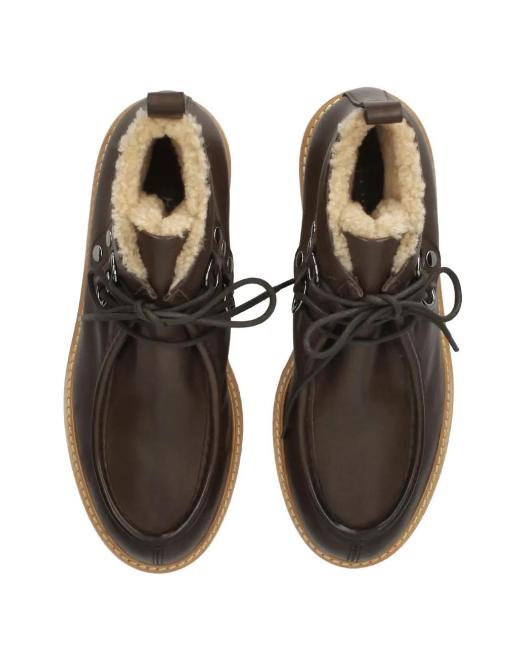 Premiata Brown Lace-Up Lug-Sole Boots