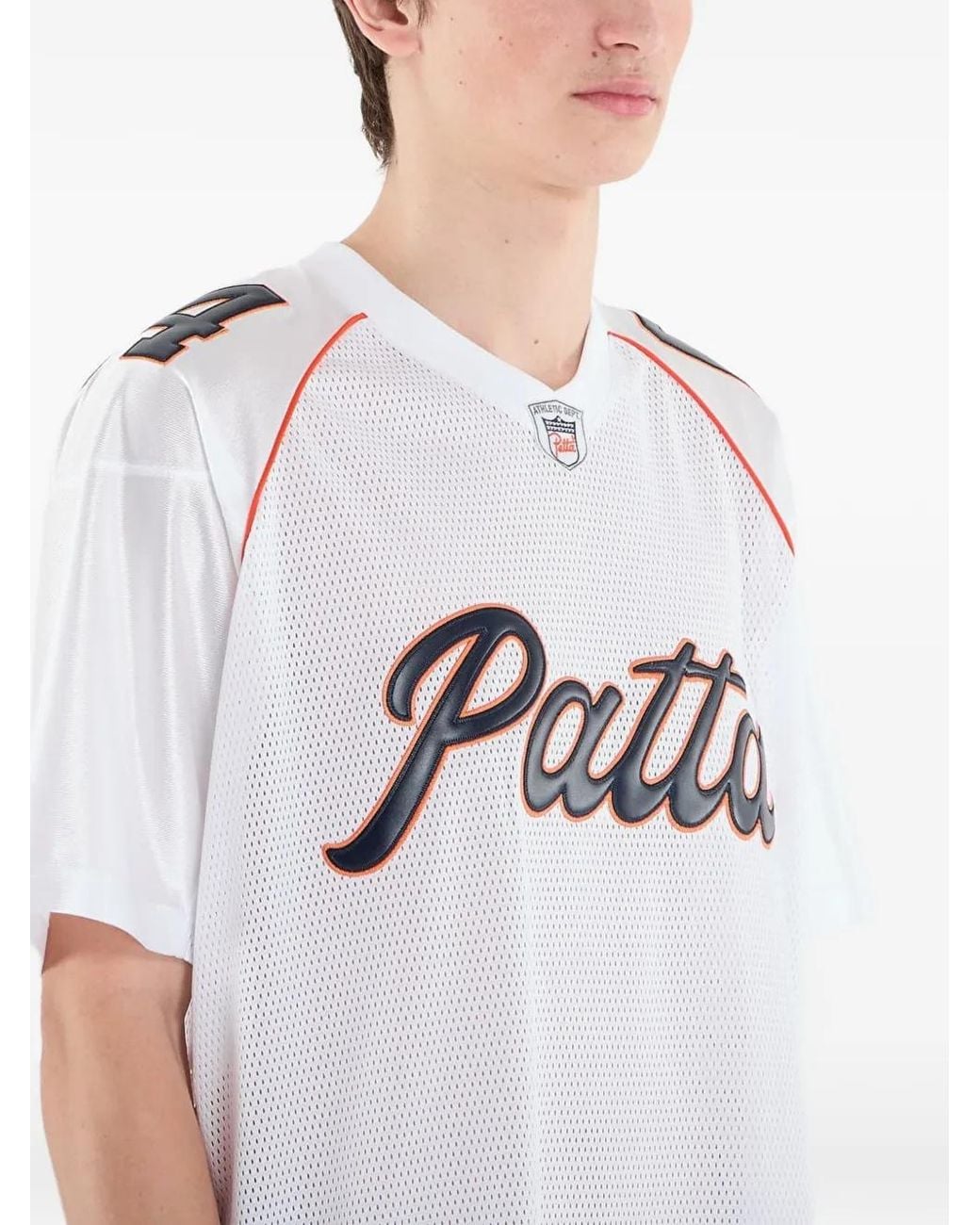 PATTA White Logo-Patch Mesh T-Shirt for men