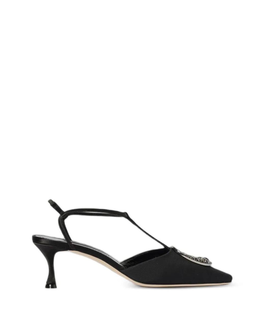 Manolo Blahnik Black Escarpins Takal À Boucle Ornée De Cristaux