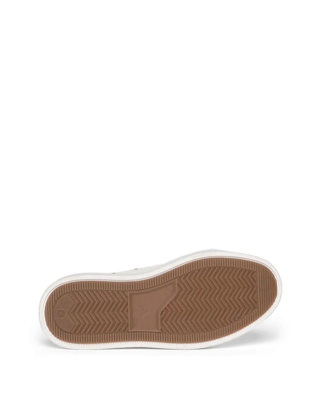 Manière De Voir White Vienna Leather Contrast Stitch Sneakers