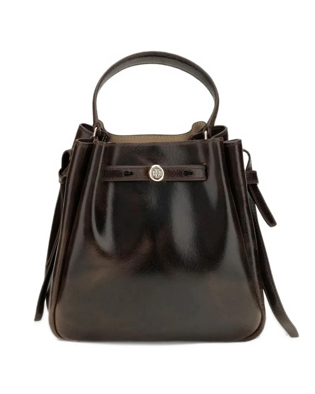 Tory Burch Black Romy Distressed Bucket Bag