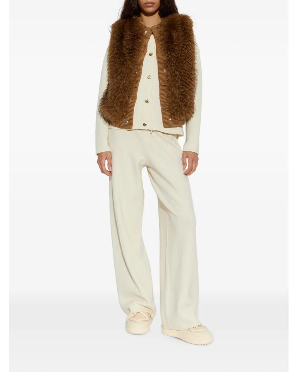 Moncler White Patch-Pocket Cardigan