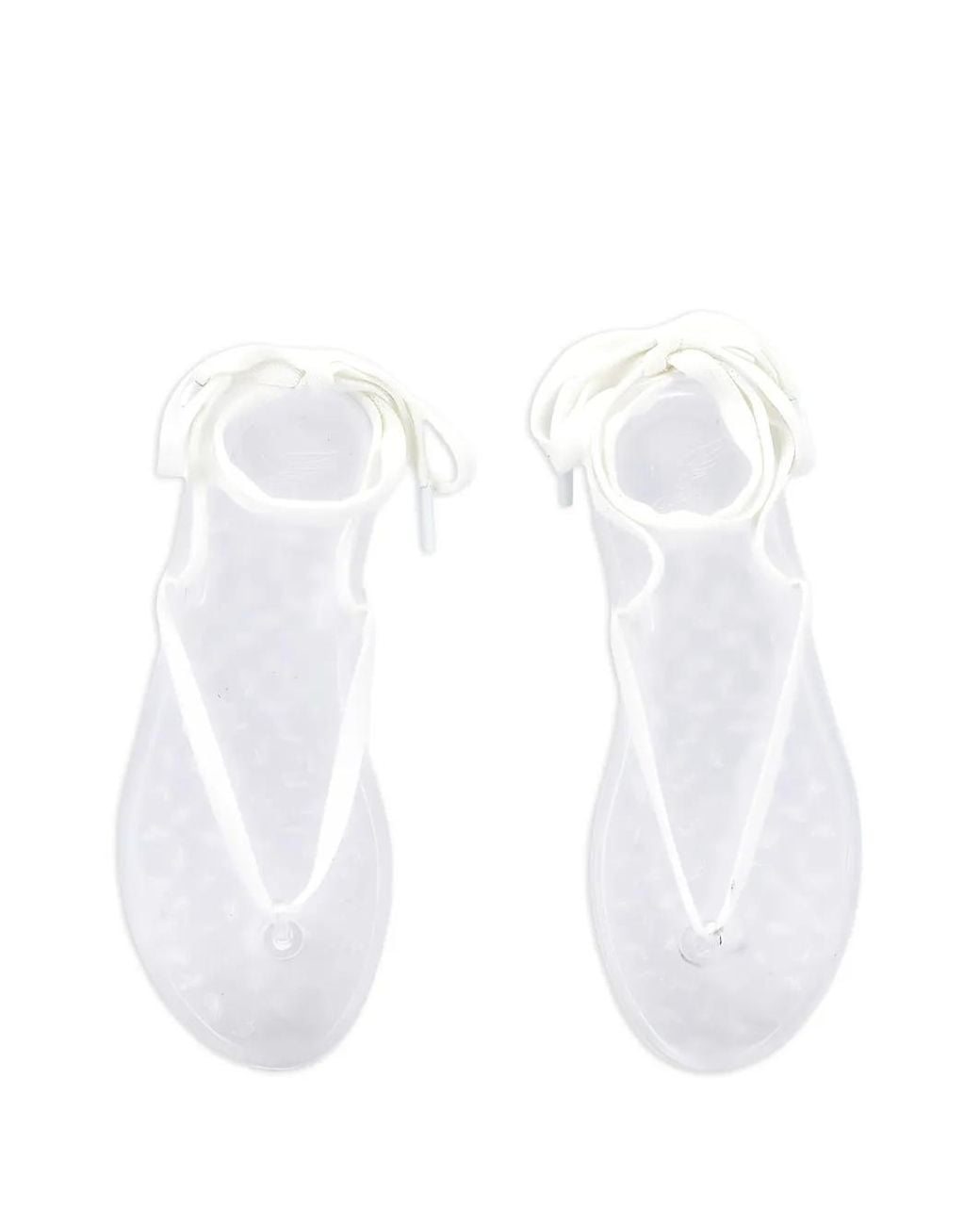 Ancient Greek Sandals White Esther Tie-Fastening Sandals