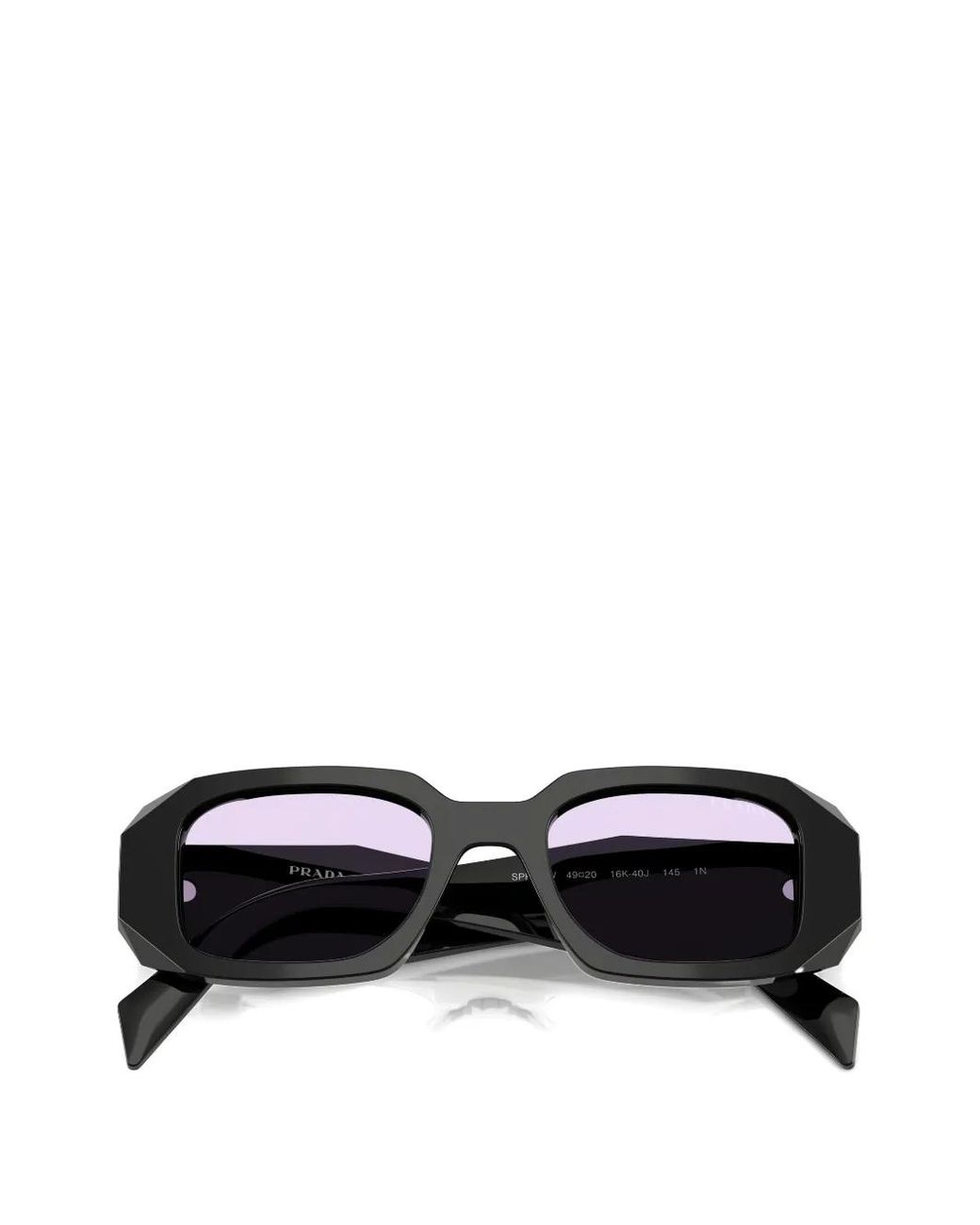 Prada Black Symbole Rectangle-Frame Sunglasses