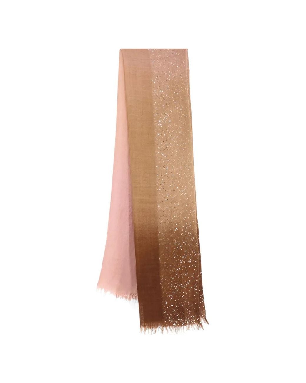 Faliero Sarti Natural Sequin-Embellished Ombré Scarf