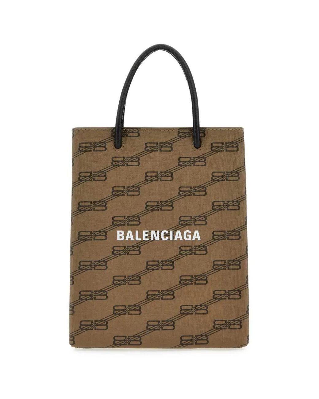Porta cellulare in tela stampata di Balenciaga in Brown