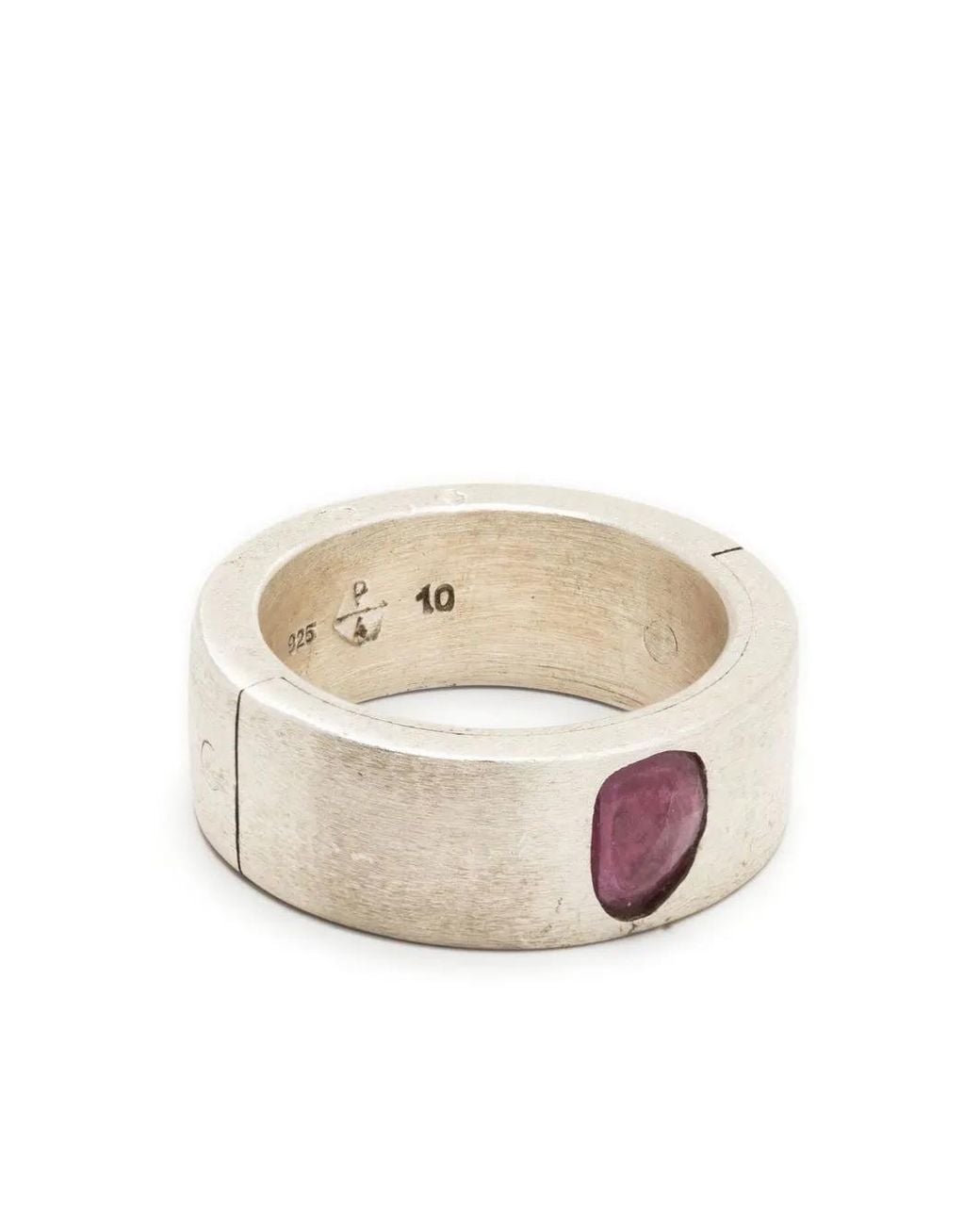 Parts Of 4 White Sistema Single Ruby Slice Ring