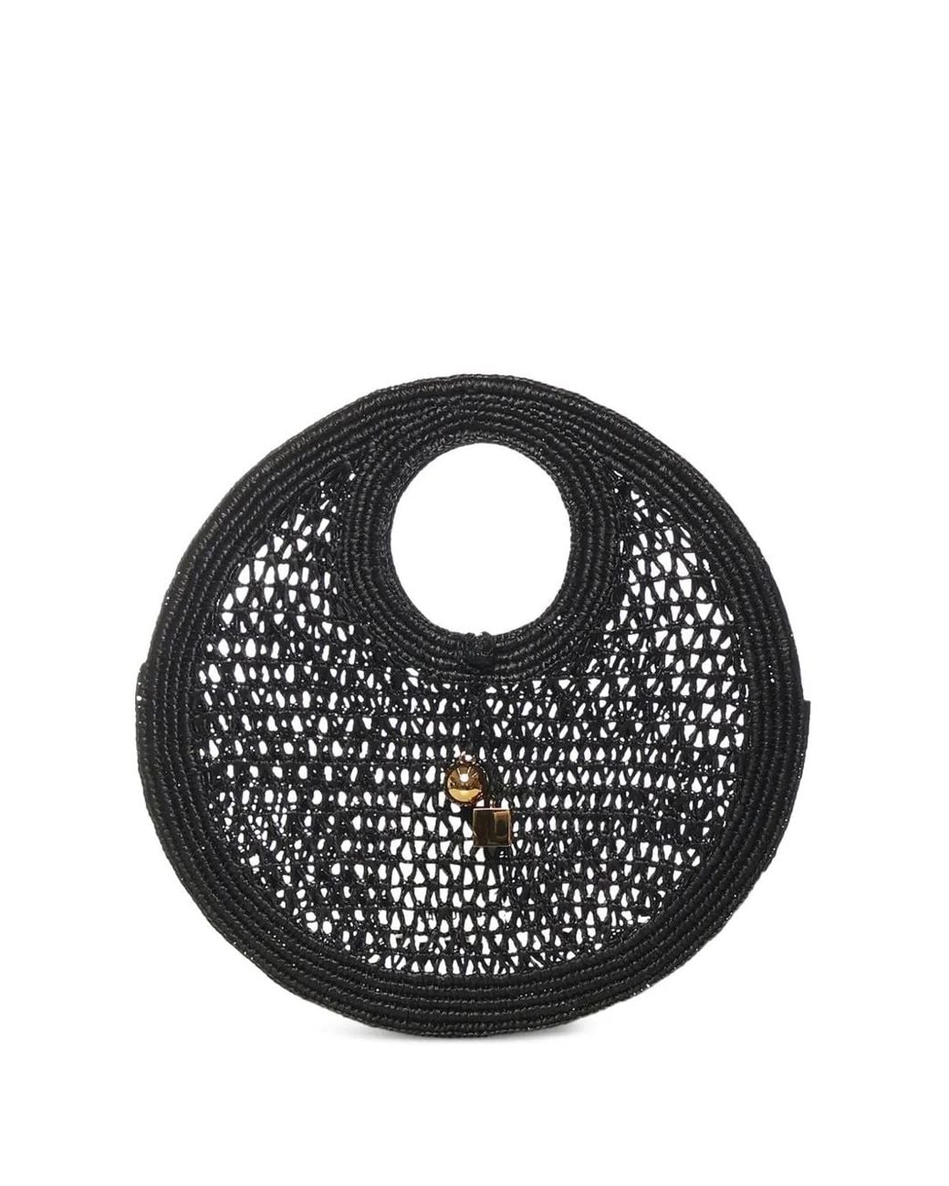 Jacquemus Black Le Petit Rond Spiaggia Handbag