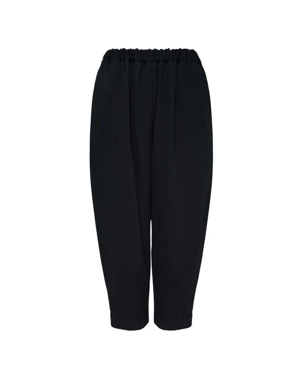 Comme des Garçons Black Elasticated-Waistband Tapered Trousers