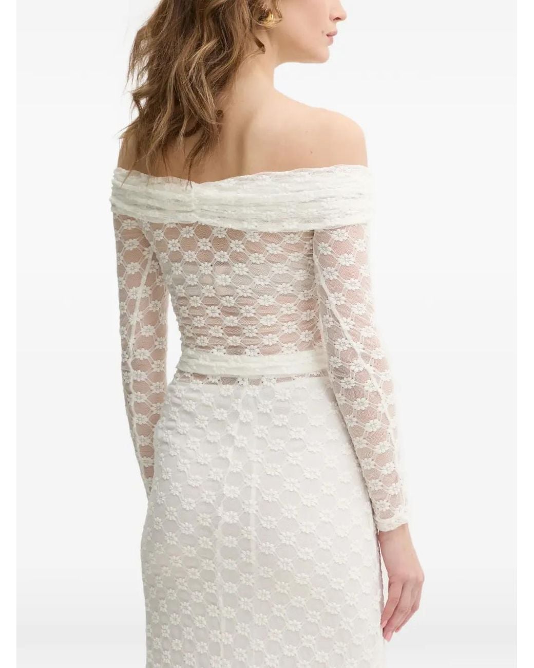 Bardot Natural Adoni Off-Shoulder Top