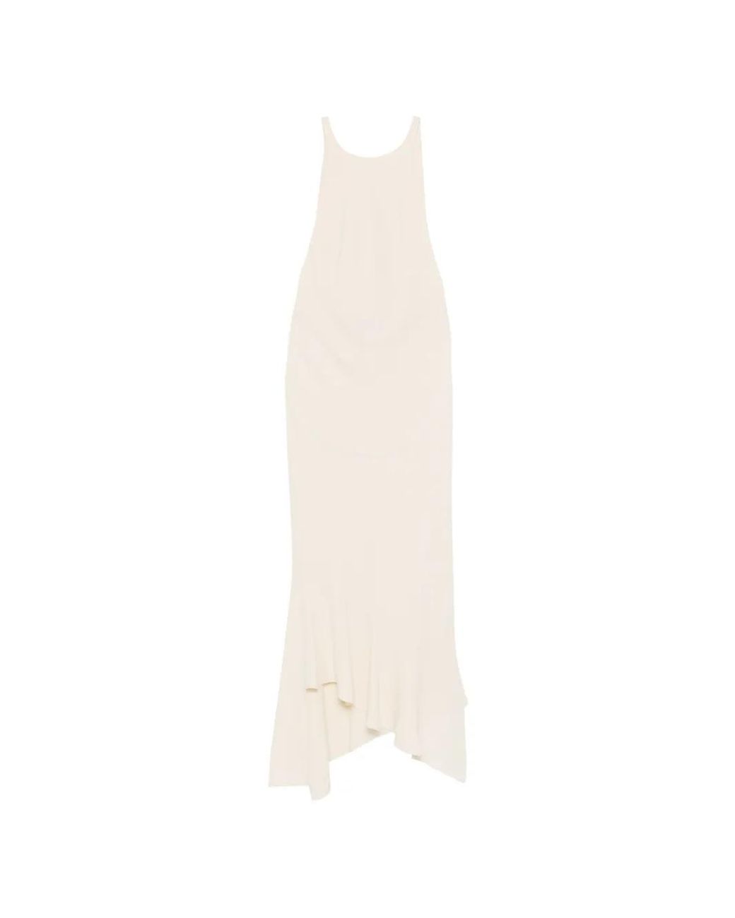ANDAMANE White Carmen Ruffled Midi Dress